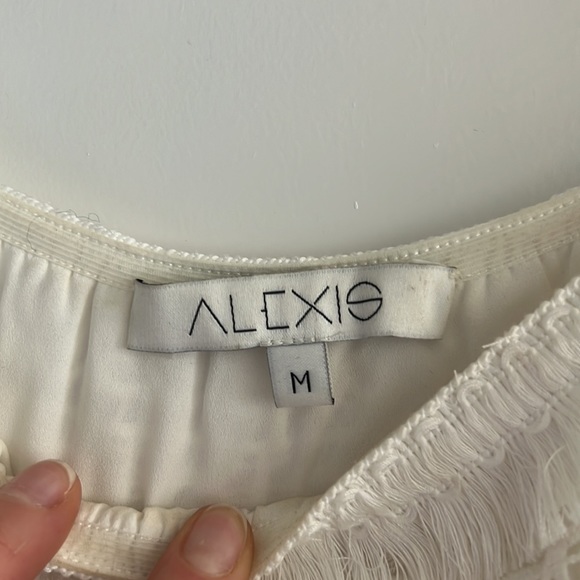 ALEXIS, White cropped of-the-shoulder top, Size M - Picture 2 of 2